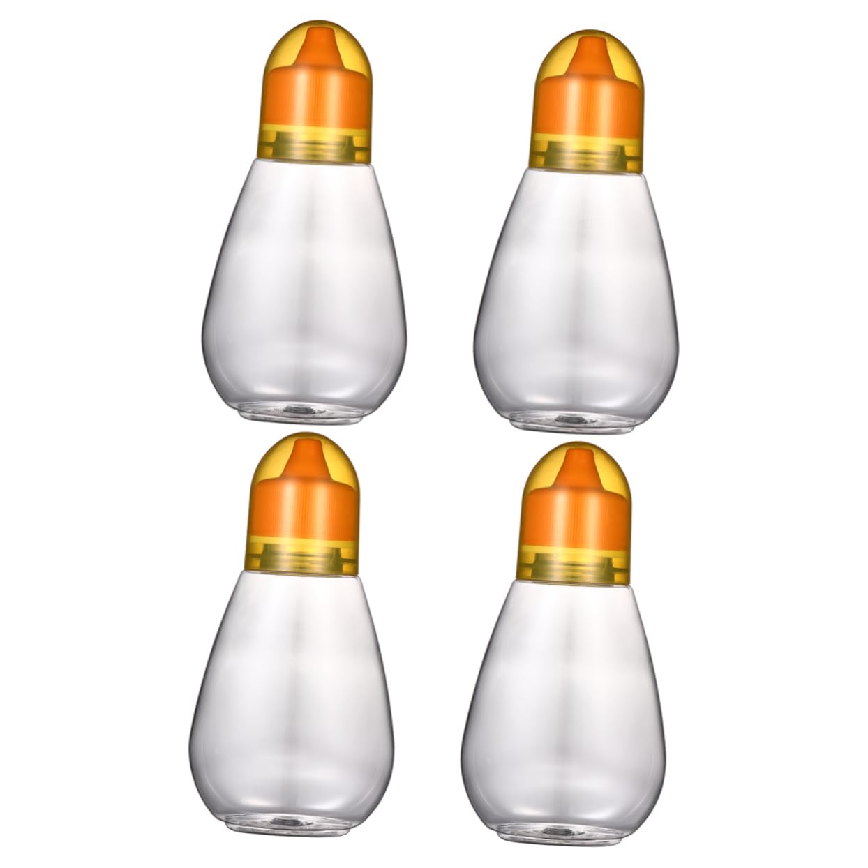 PRETYZOOM Honey Storage Bottles 4 Pack Honey Bear Jars Bulk Reusable Compact for Home Restaurant Hotel Travel