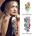 JEEFONNA 86 Sheets Temporary Tattoo, 14 Sheets Large Half Arm Fake Flower Cat Owl Lion Tattoos, 72 Sheets Tiny Waterproof Semi Permanent Temporary Tattoos Realistic for Women Girls Kids Adults