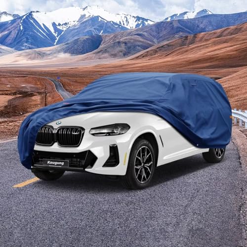 Image of Kaugung Heavy Duty SUV Cover Custom Fit for BMW X4 (2014-2025),SUV Car Cover Waterproof All Weather with Anti-Theft Lock,Sun, Rain, Dust & Snow Protection.(USA Warehouse,Within 3-7 Days)