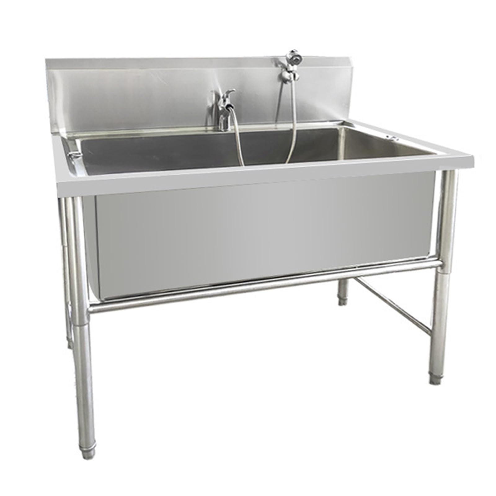 ZAHIKA Stainless Steel Dog Washing Station,Professional Bathing Station,Pet Grooming Tub,Dog Bathtub For Home,Pet Wash Station,Dog Grooming Tub For Home, For Large,Medium & Small Pets(100cm/39in)