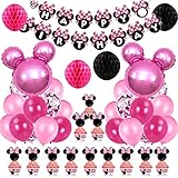 🎊 Este juego de globos minnie rosa es perfecto para decoraciones de fiestas de cumpleaños con temática de dibujos animados de niñas pequeñas. Úselo para crear una fiesta de cumpleaños de cuento de hadas para niños y deje hermosas fotos de cumpleaños.