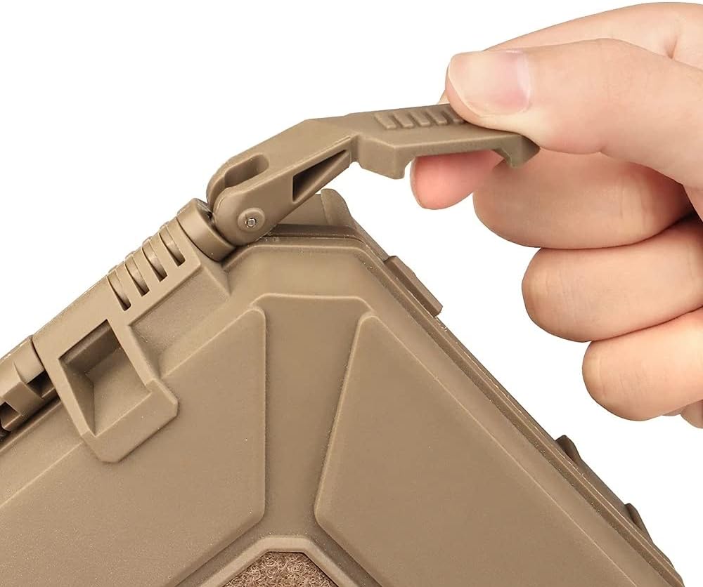 Tactical Gun Protective Case Military Pistol Case Bag Waterproof Hard Shell Tool Storage Box Molle System Paintball Accessories