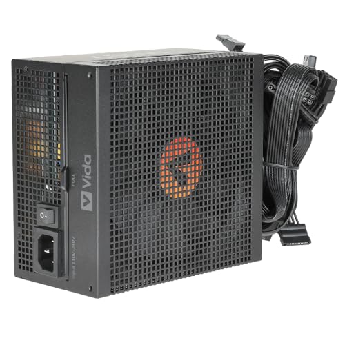 Heracles Black ATX Gaming PSU da 650 W, 80 Plus Bronze, ventola FDM ultra silenziosa da 14 cm, cavi neri piatti, cavo di alimentazione non incluso - Alimentatore - Immagine 1