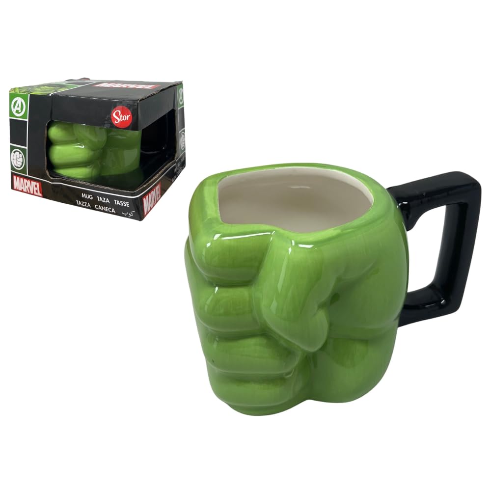 Hulk Marvel Avengers Keramik Tasse 3D Mug Muster Tasse 430ml dreidimensionale Figur Kinder Frühstücksschale zum Sammeln