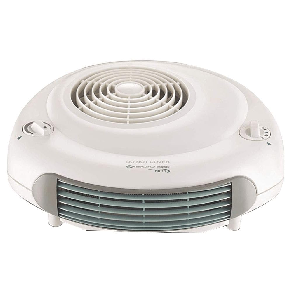 Royal Electronic 902 Electric Fan Room Heater | 2000/1000W | Adjustable Thermostat & Dual Use | Compact & Powerful (White, ISI Certified