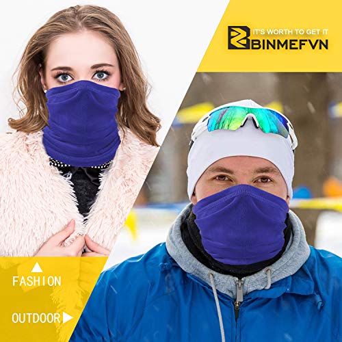 Image of Fleece Neck Warmer Windproof Winter Neck Gaiter for Men Women