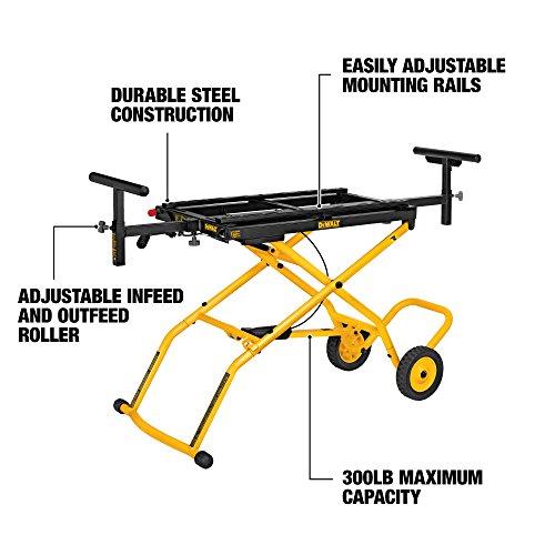DEWALT DWX726 Miter Saw Stand With Wheels, Yellow