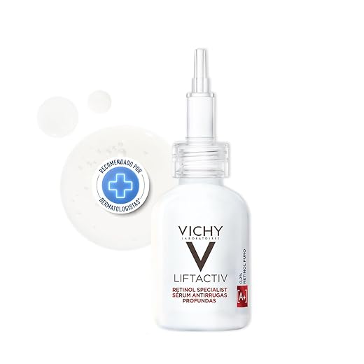 Vichy Liftactiv Sérum Facial Antirrugas Profundas com 0,2% de Retinol Puro, Peptídeos Anti-idade, Uniformiza a Textura e Auxilia na Renovação Celular 30ml
