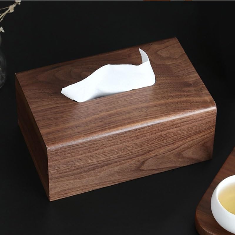 Chinese Wooden Tissue Box Office Use Household Living Room Version Drawer Black Walnut Wood image 2