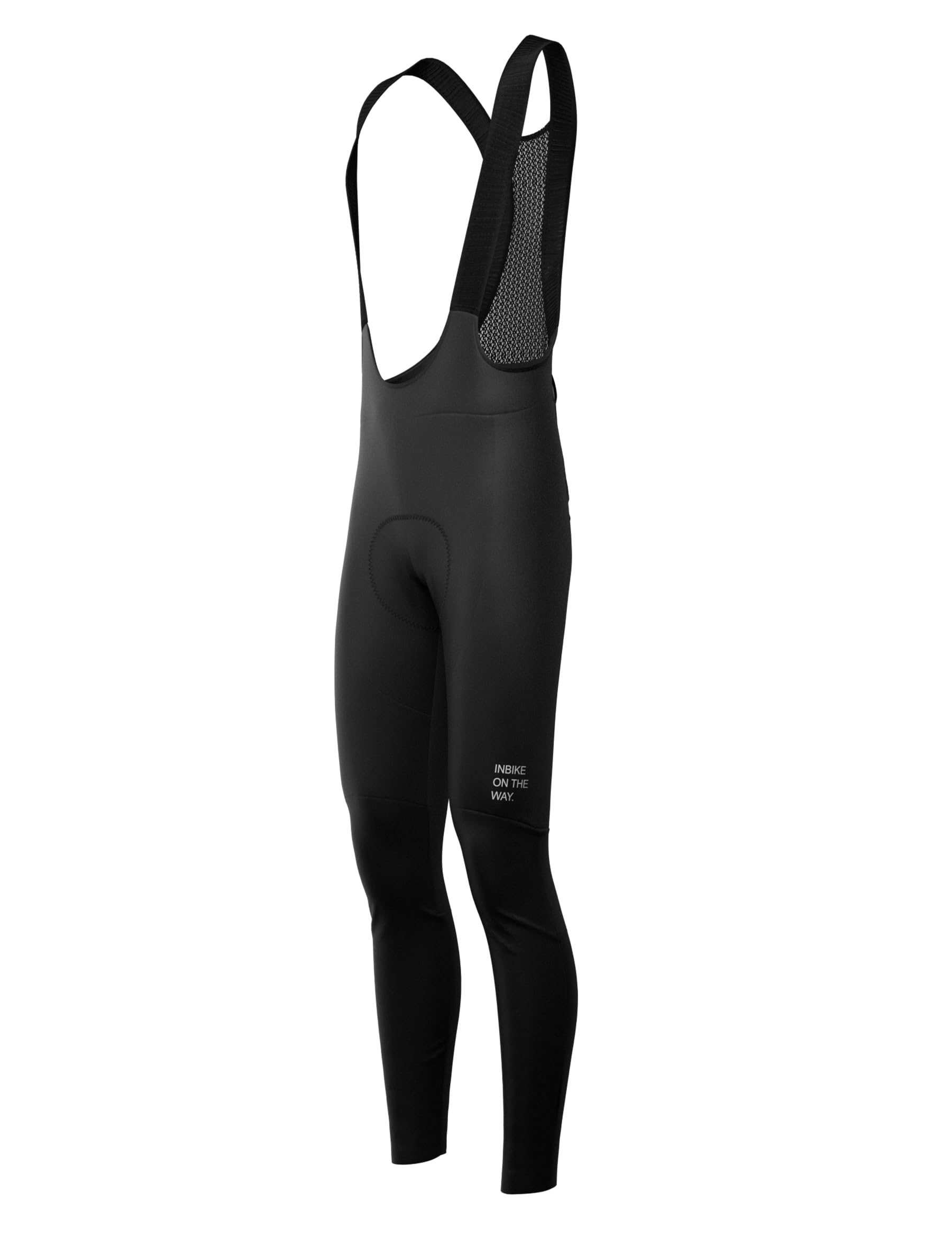 INBIKE Cuissard à Bretelles d'hiver pour Hommes 5°C-15°C Cuissard à Bretelles de Cyclisme avec Poches en Polaire Thermique Pantalon de Cyclisme Coupe-Vent en 3D Gel Réfléchissant