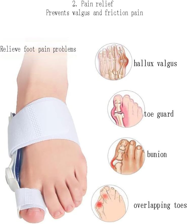 DEAVER Hallux Valgus Corrector,Big Foot Toe Splitter,Bunion Aid Splint Straightener,Day Night Brace Medical Grade Spacer Corrector and Orthosis