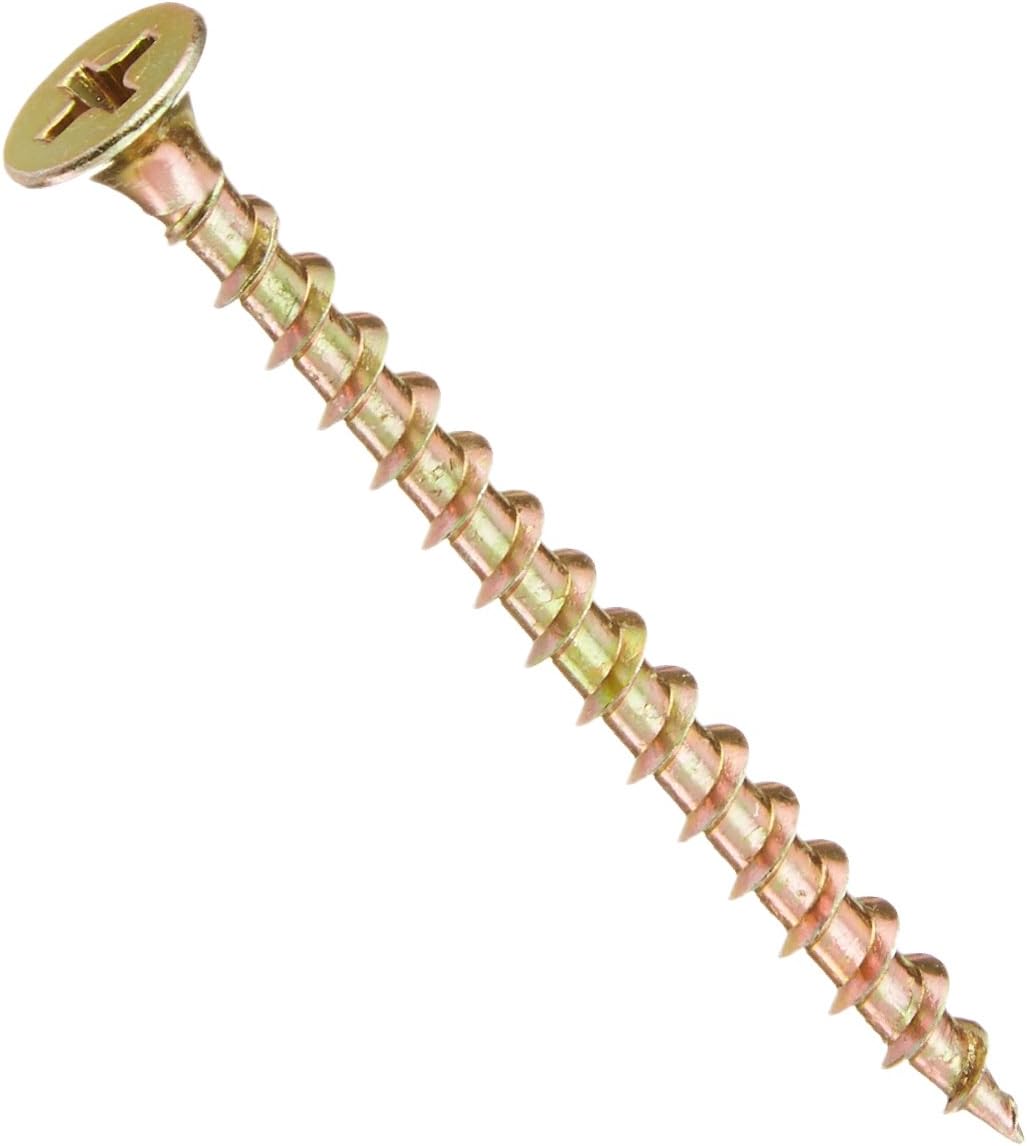NATIONAL NAIL 2-Inch Coarse Thread MP Screws – #2 Phillips, Zinc Coated, 5-Pound Box (Gold)