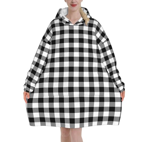 Sweat à capuche flanelle style couverture pour vos soirées cocooning
