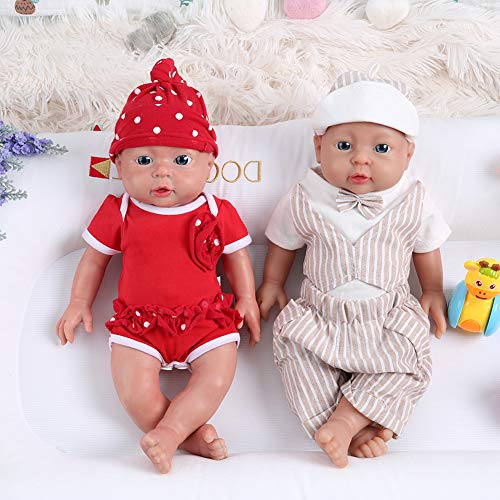 DXFK.AM Realistisch Wiedergeboren Puppe, PVC Frei, 41 cm Vollsilikon Lebensecht Weicher Körper Reborn Puppen… – Bild 8
