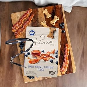   s-Dog-Treats-Large-Artisanal-Maple-Bacon-Blueberry-16-oz-Bundle-Pet-Training-Stainless-Steel-clicker-Whistle-ultrasonic-Cookie-Dog-Healthy-Dog-Biscuits-Pack-of-4
