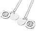 Top Plaza 2pcs/Set Silver Tone No Matter Where Necklace, Best Friends Lovers Couples Necklace Set - Valentine's Day Gift(Find Your Way, Back to me)