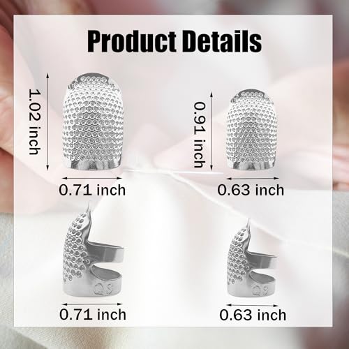 Dedal Sashiko - 2 peças de anéis ajustáveis de dedais kits de agulhas Sashiko, dedais para costura m