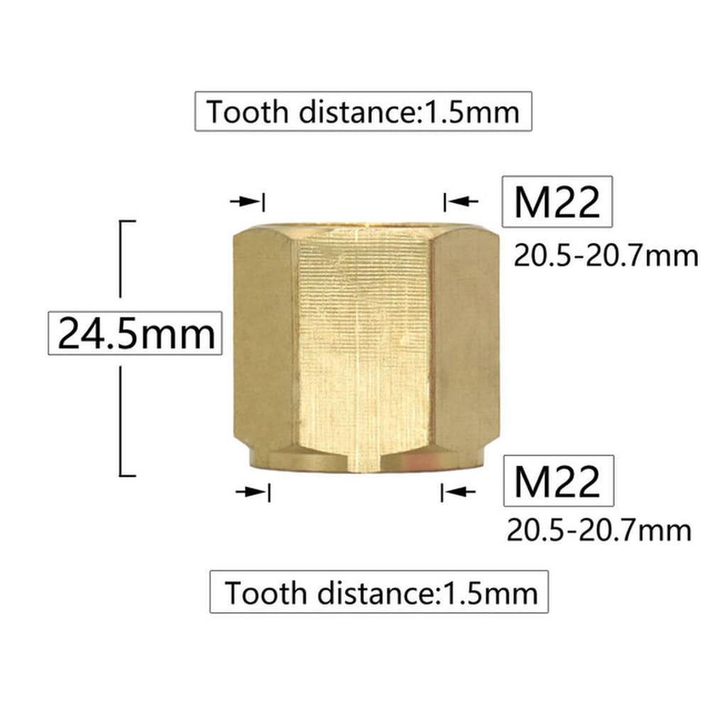 Conector de latón de 3/8 1/2 3/4" a M14 M18 M22, Rosca Macho Hembra, para Limpieza de grifos, baño, Cocina, Accesorios de Cobre, F