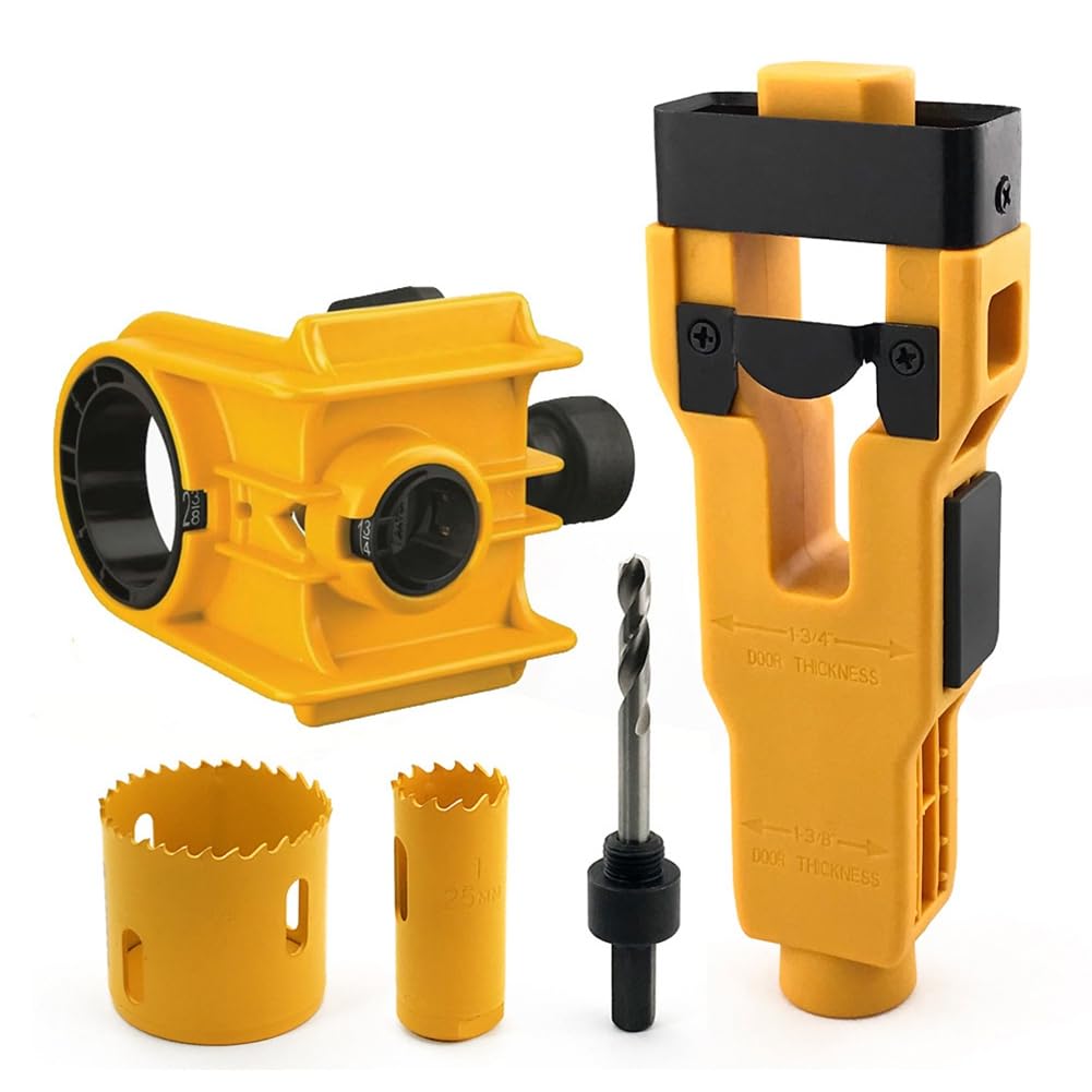 Installation de verrouillage de porte en bois kit de perçage pour serrure 1-3/4 et 1-3/8