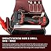 Occidental Leather Impact/Screw Gun and Drill Bag - 9 Pockets & Tool Holders - Made in USA