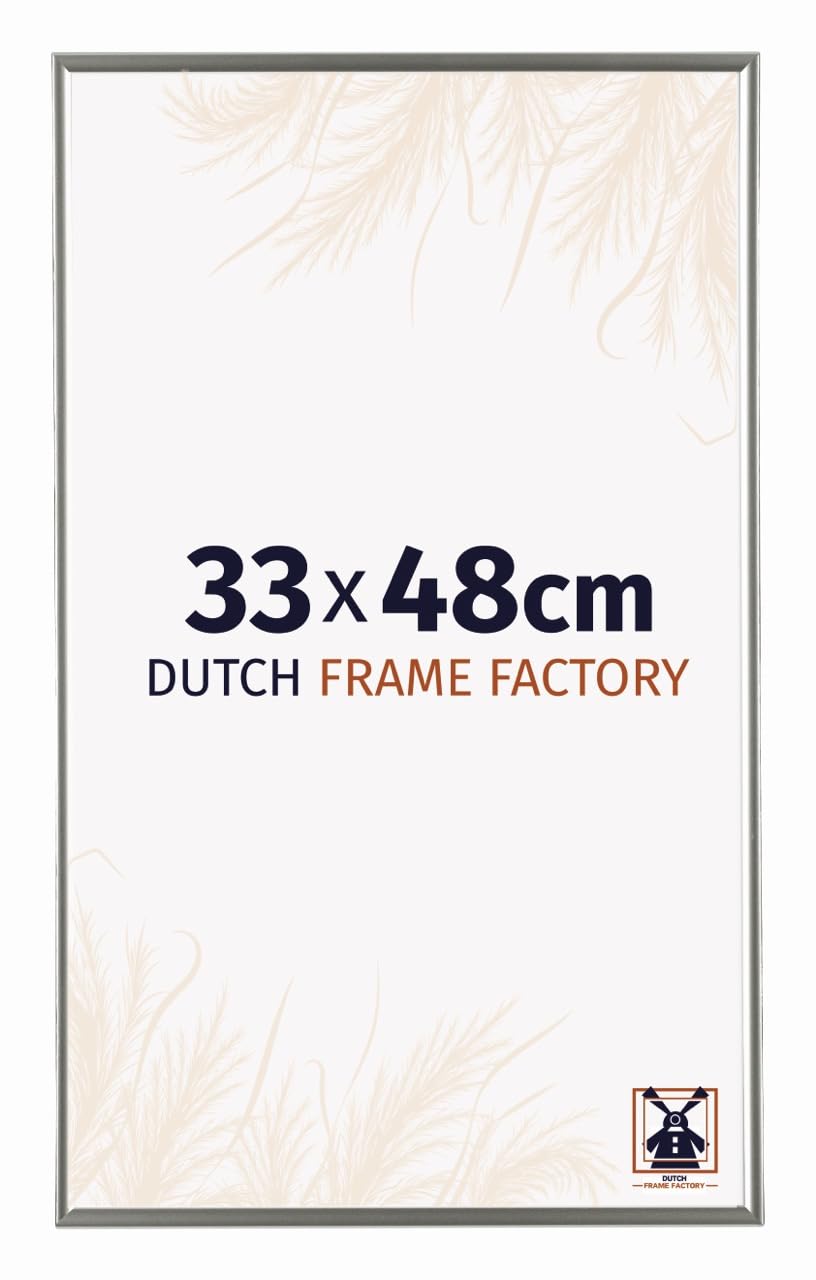 Dutch Frame Factory - Picture frame 33x48 cm - Champagne - Plastic Picture frame with Antireflex Acrylic glass - Photo frame 33x48 cm - Easy