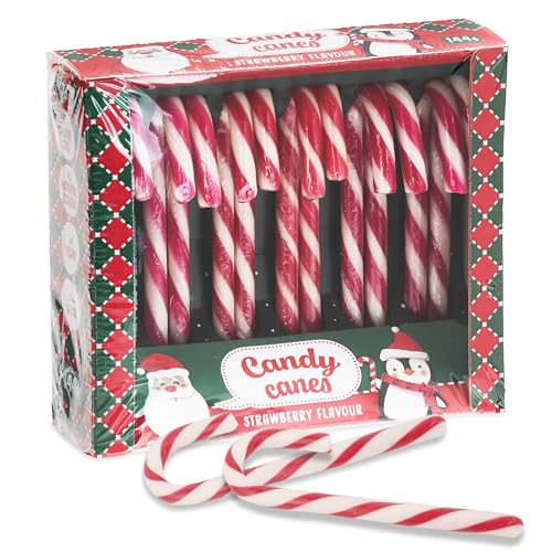 Beckys Candy Canes saveur fraise - 12 candy canes rouges et...