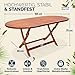Casaria® Gartentisch Wetterfest Klappbar FSC®-Zertifiziert Holz Schirmständer 160x85cm 80kg Belastbarkeit Balkon Garten Terrasse Tisch Klapptisch Balkontisch Akazie