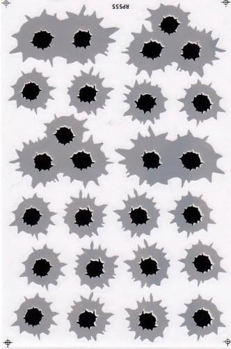 "5 Sheets" Silver Bullet Holes Sticker Car Racing Motorcross Decal Motorcycle Truck Graphic Logo Bicycle Bike Stickers