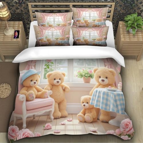 Housse de couette microfibre lavable et résistante parure lit double fermeture éclair