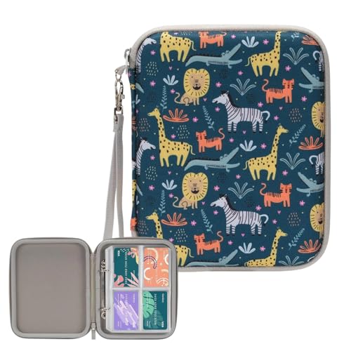 Porta carte per Yoto 80 tasche con cerniera porta da viaggio album di collezionabili per mini audiolibri organizer per da gioco per da campeggio