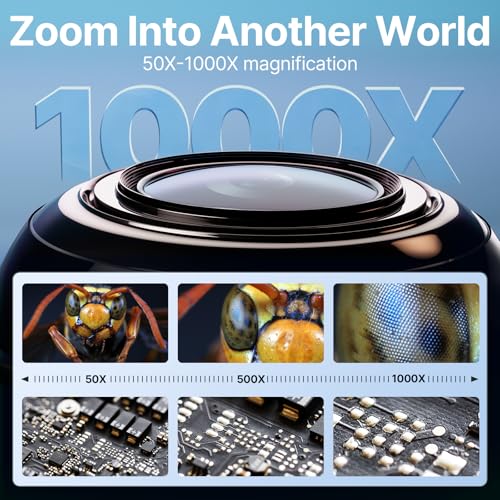 Coin Microscope, 4.3" LCD USB Digital 1000X Coin Magnifier with 8 Adjustable LED Lights, 1080P PC View Compatible with Windows/MacBook for Adults Kids - Image 4