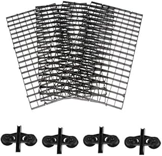 SENZEAL 4 Pack Akwarium Przegroda Akwarium Akwarium Siatka Izolacja Przegroda Filtr Taca do Akwarium z 4 Akwarium Dzielnik Przyssawka (Czarna)