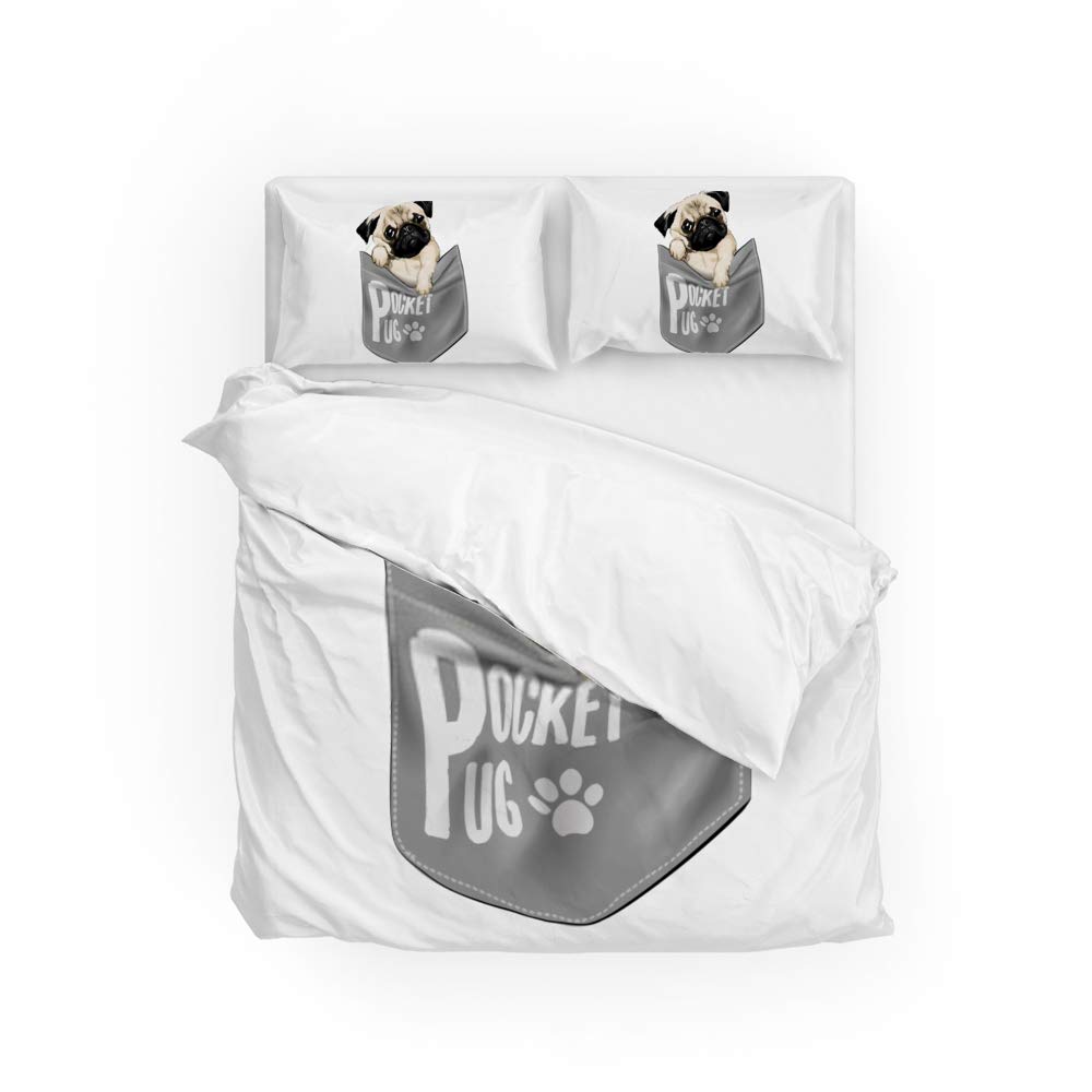 Parure de lit housse de couette microfibre ultra douce CHEHONG pour un sommeil réparateur