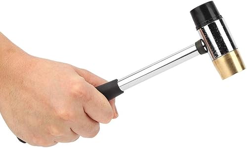 Miniatura 6 de Martillo de plástico para guitarra, cabeza de latón y goma, herramienta de martillo de trastes de doble cabeza, herramientas de anatomía de