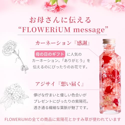 【FLOWERiUM】 母の日ギフト 2024 ハーバリウム カーネーション 母の日 贈り物 フラワーギフト 記念日 誕生日 プレゼント 女性 大切な人 mother フラワリウム ハート (チェリーレッド) [5]