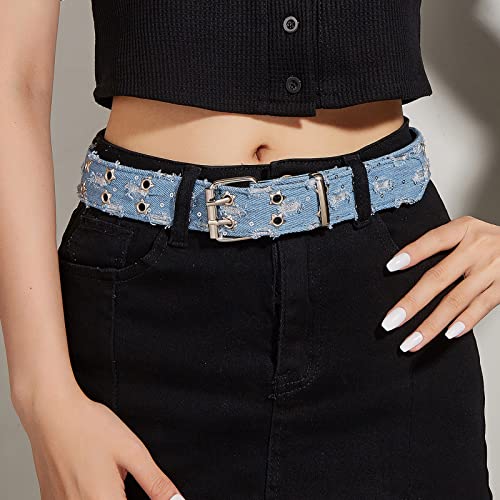 Adjustable Double Pin Buckle Thin Belt Washed All-match Belt Hot Girl Women Waist Belt For Coat Skirts Jeans3