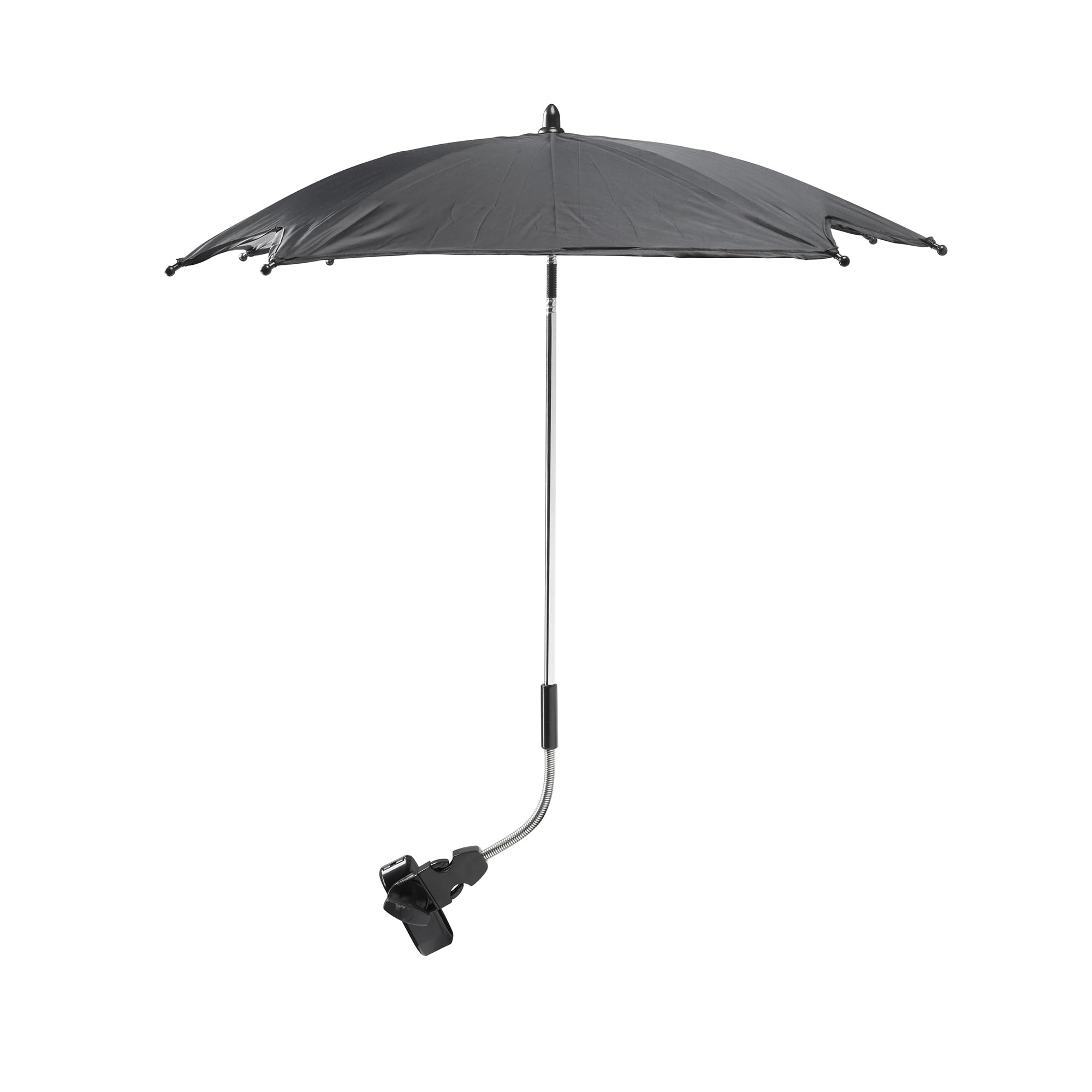 Cuddles Collection Baby Parasol Umbrella Universal 50+ UV Baby and Infant Sun Protection Umbrella for Pram, Stroller, Pushchair and Buggy (Black)
