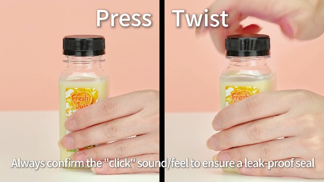 30Pcs 6Oz Empty Plastic Juice Bottles Caps Reusable PET Food Grade