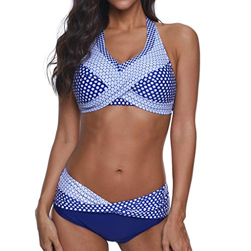 Bikini brésilien CLSDRZC push-up doté d'un motif à pois rétro chic