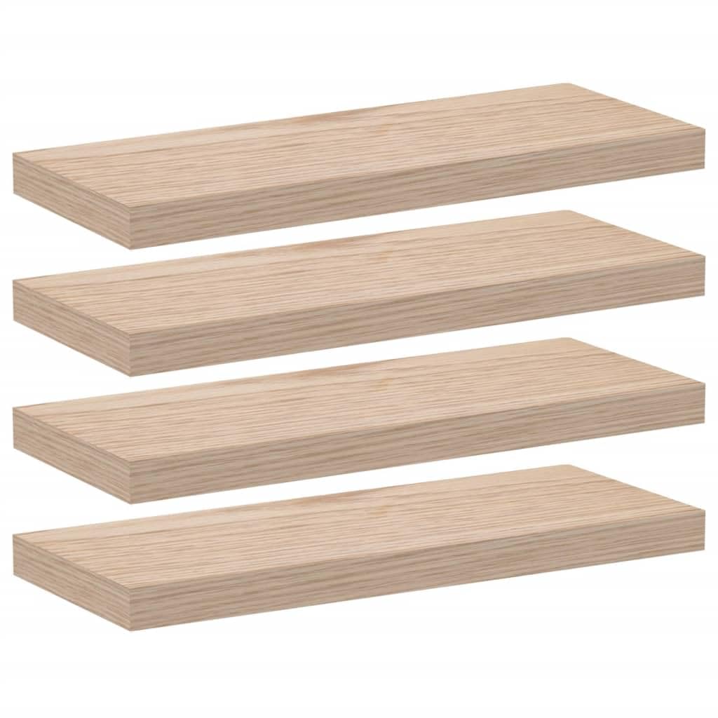 Étagères Flottantes Lot de 4 60x23,5x4 cm Bois d'ingénierie Salon