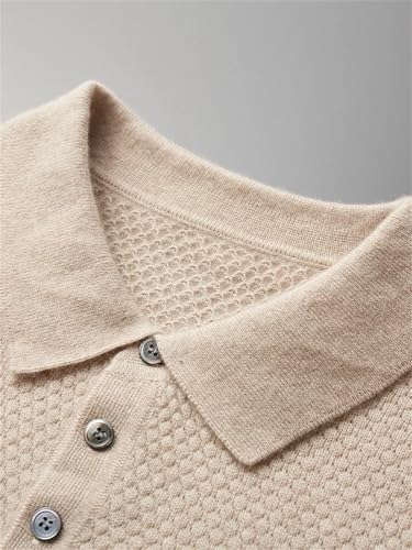 Dcvmvmn Men's Cashmere Sweater Winter Long Sleeve Pullovers Fashion Knitted Jumper Brown Gray4