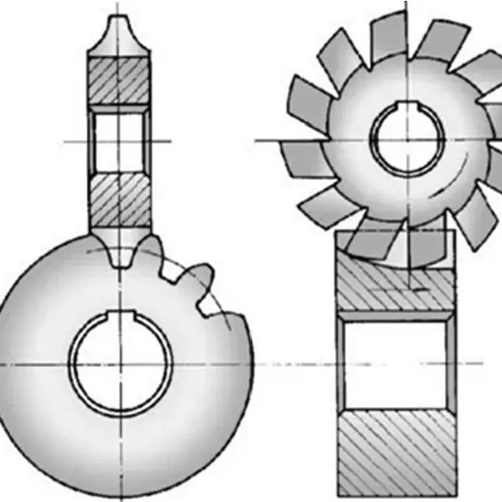 Good Toughness Involute Gear Milling Cutter, PA20 HSS Modulus Degrees Disc Spur Gear Milling Cutter 1pc(2*M4.5)