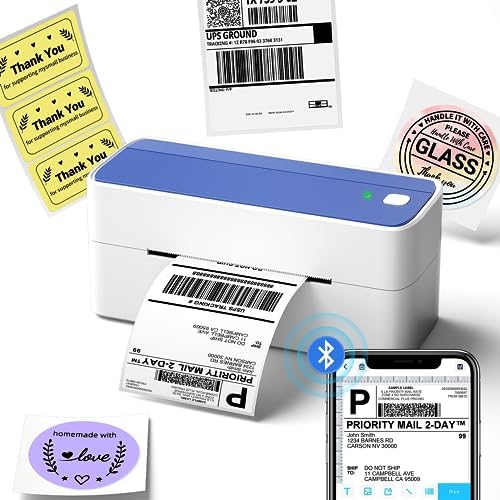 Phomemo Thermal Label Printer, 4X6 Shipping Labels Printer for Small Business, Wireless Label Printers for Package for Phone & Pad & PC, Used for UPS, Shopify, TikTok, USPS, FedEx, DHL, Temu