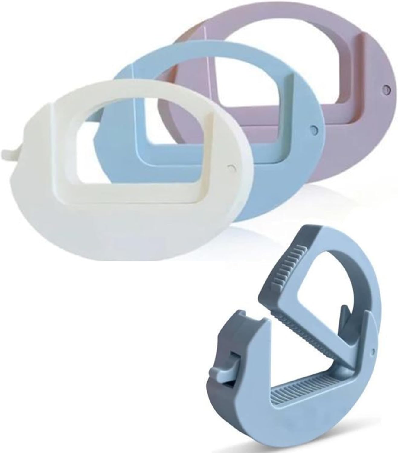 3Pcs Portable Handheld Safety Clip Home & Daily Use Food Storage Sealing Moisture-Proof Snack Sealing Portable Blue, White, Purple