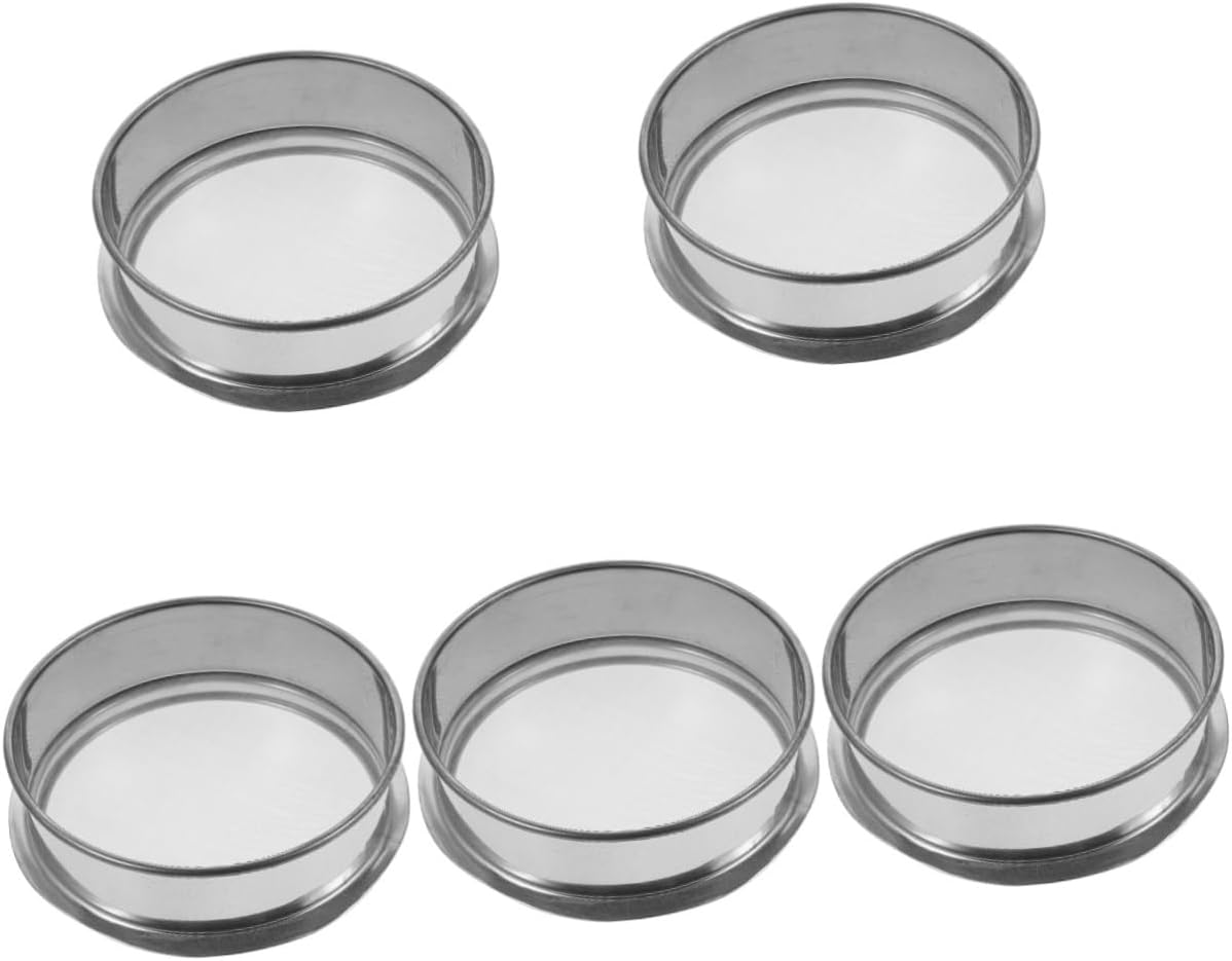 STOBOK 5pcs Ceramic Glaze Sieve Strainer Metal Sieve Paint Sieve Paint Filter Sieve Multi-Function Sieve Stainless Sieve Ceramics Glaze Sieve Convenient Glaze Sieve Stainless Steel