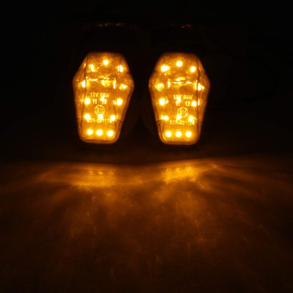 GZYF Motorcycle Turn Signal Lights Indicators Lamp for Suzuki, Grey