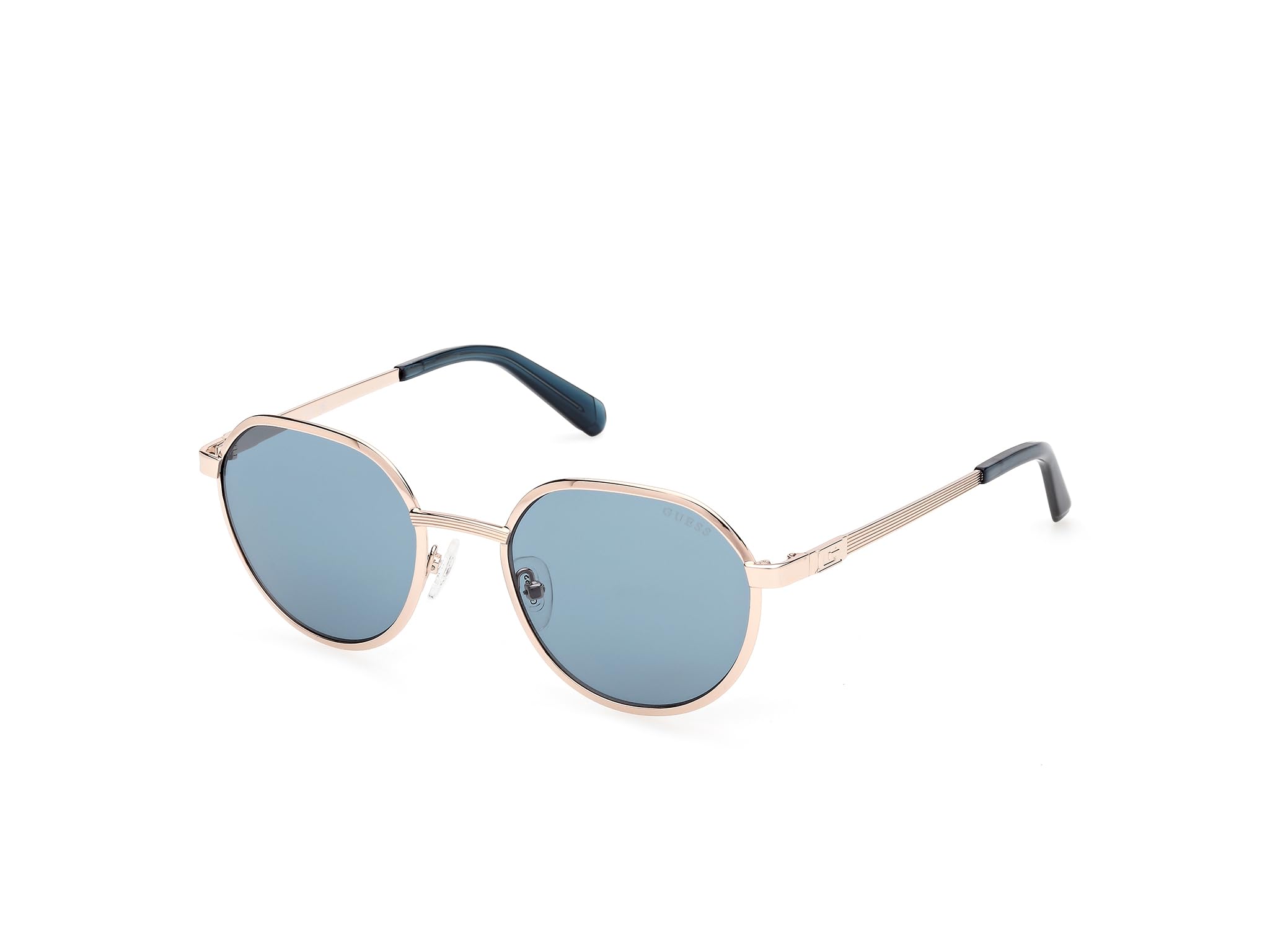 Guess Gold/Blue Gu00207 32V Man Sunglasses Metal Round Normal