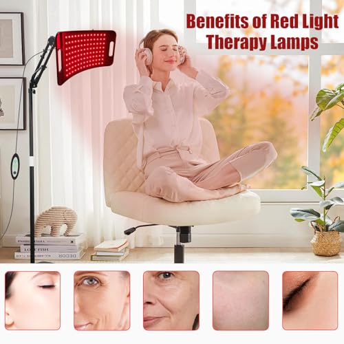 Red-Light-Therapy-LampInfrared-Light-Therapy-with-660nm-Visible-Red-Light-850nm-Invisible-Infrared-Light-with-Floor-Stand-104-LEDsInfrared-Light-Therapy-for-Body-Device-Effective-for-Skin-Repair