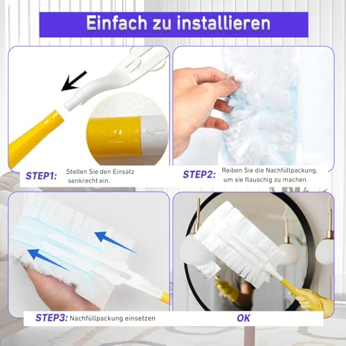 Plumeau jetable pour Swiffer Duster capture optimale poussière et allergènes