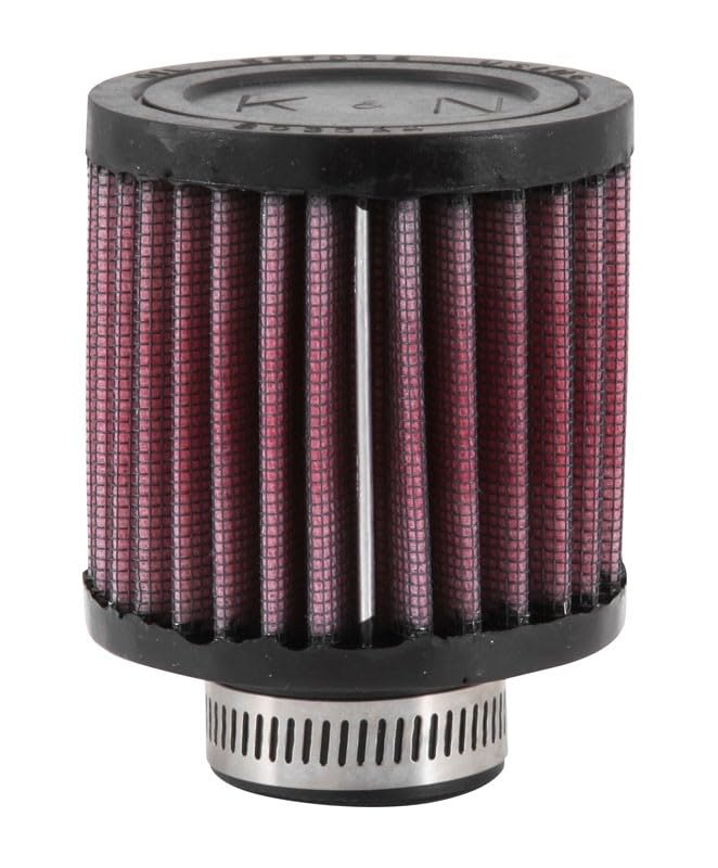 Image of K&N Universal Clamp-On Air Filter: High Performance, Premium, Washable, Replacement Engine Filter: Flange Diameter: 1.25 In, Filter Height: 3 In, Flange Length: 0.625 In, Shape: Round, RU-0060